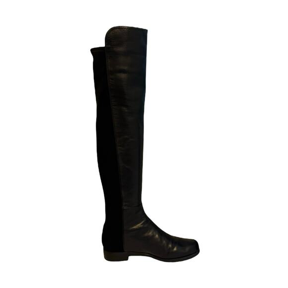 Stuart Weitzman 5050 Over The Knee Boots Black Nappa Leather Size 8.5 - Picture 1 of 10